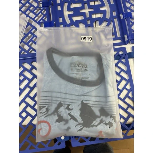 Coors Banquet Golden Colorado Graphic Tee Blue Ringer T-Shirt Size L - Picture 7 of 7